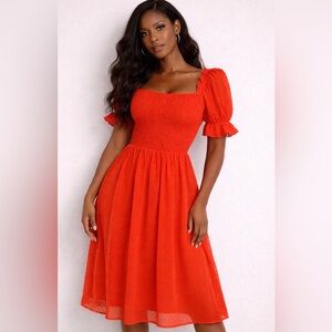 Elegant orange Dress